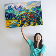Load image into Gallery viewer, &quot;Searching for Food&quot; Large original 36&quot; x 24&quot; painting will make your wall pop with colour