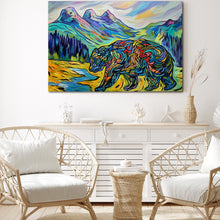 Load image into Gallery viewer, &quot;Searching for Food&quot; Large original 36&quot; x 24&quot; painting will make your wall pop with colour