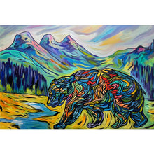 Load image into Gallery viewer, &quot;Searching for Food&quot; Large original 36&quot; x 24&quot; painting will make your wall pop with colour