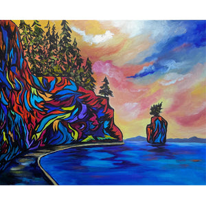 Vancouver Sea Wall Original Painting | 24" x 30"
