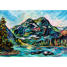 Load image into Gallery viewer, Trail’s End at Shadow Lake – Serene Mountain Landscape Acrylic Painting 24&quot; x 36&quot; Gallery Wrap Canvas