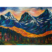 Load image into Gallery viewer, &quot;We Three&quot; Original painting of the Three Sisters on a 40&quot; x 30&quot;  3/4&quot; gallery wrap canvas