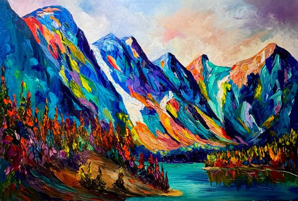 When the Mountains Sing Original Oil Painting