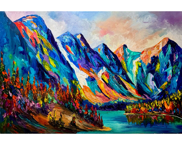 When the Mountains Sing Original Oil Painting
