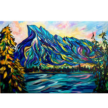 Load image into Gallery viewer, Rundle Resilience – Serene Mountain Landscape Acrylic Painting 24&quot; x 36&quot; Gallery Wrap Canvas