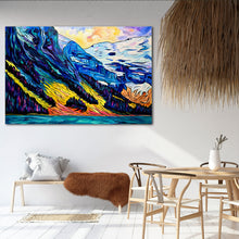 Load image into Gallery viewer, Backdrop of Beauty at Lake Louise large original painting on a 36&quot; x 24&quot; gallery wrap canvas