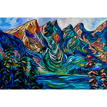 Load image into Gallery viewer, True North Strong and Beautiful Original Painting on 32&quot; x 22&quot; Un-stretched Canvas Roll