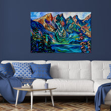 Load image into Gallery viewer, True North Strong and Beautiful Original Painting on 32&quot; x 22&quot; Un-stretched Canvas Roll