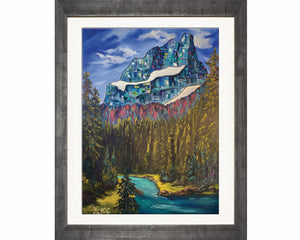 Painting of Castle Mountain Banff National Park