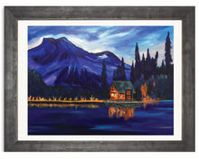 Load image into Gallery viewer, Emerald Lake Resort Painting Canadian Rocky Mountains