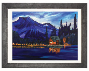 Emerald Lake Resort Painting Canadian Rocky Mountains